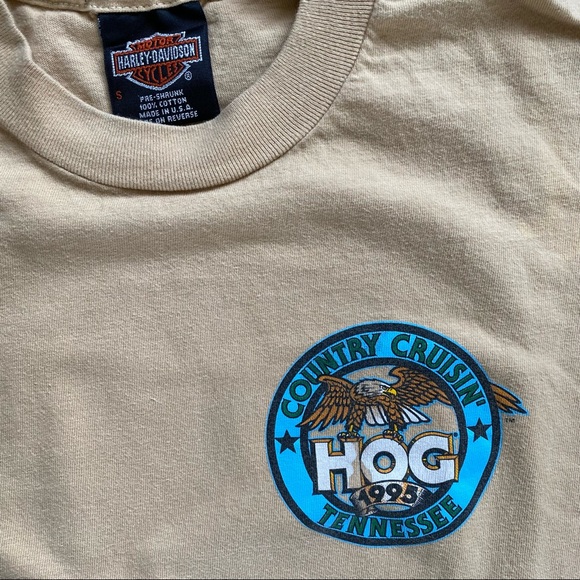 Vintage 1995 Harley Davidson Panhead Motorcycle Made In USA T-Shirt Size Small - Picture 2 of 4